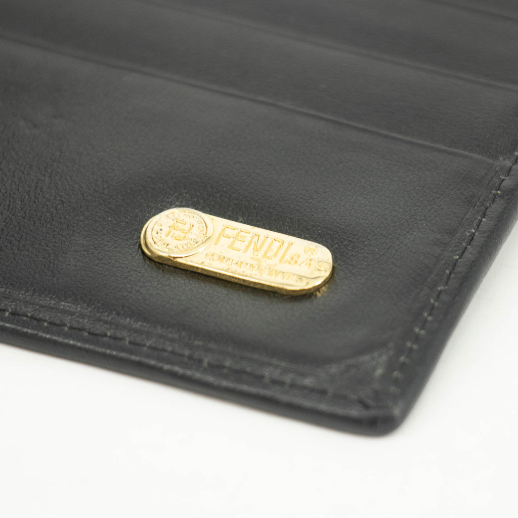 Fendi Black Leather Mens Bifold Wallet  #3611