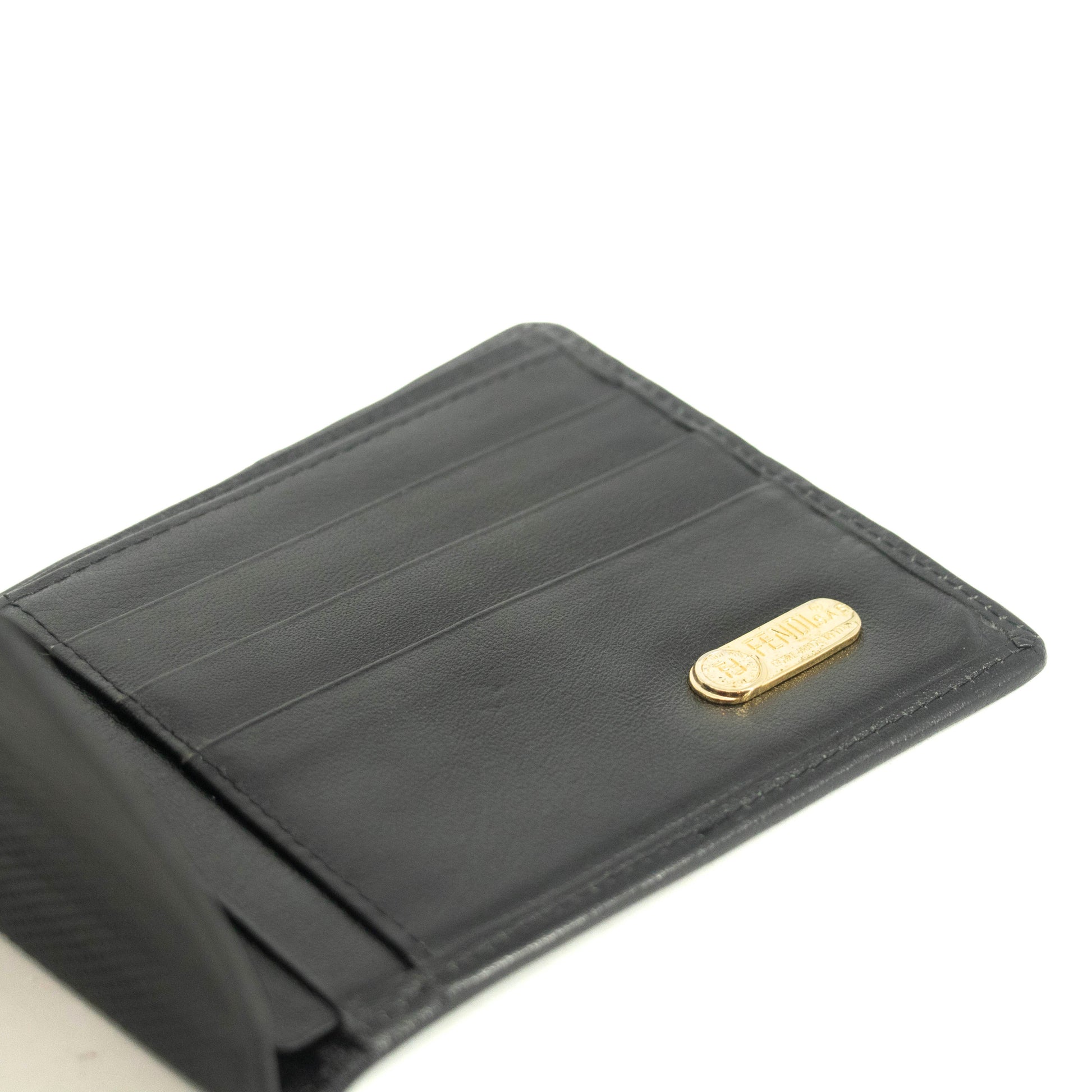 Fendi Black Leather Mens Bifold Wallet  #3611