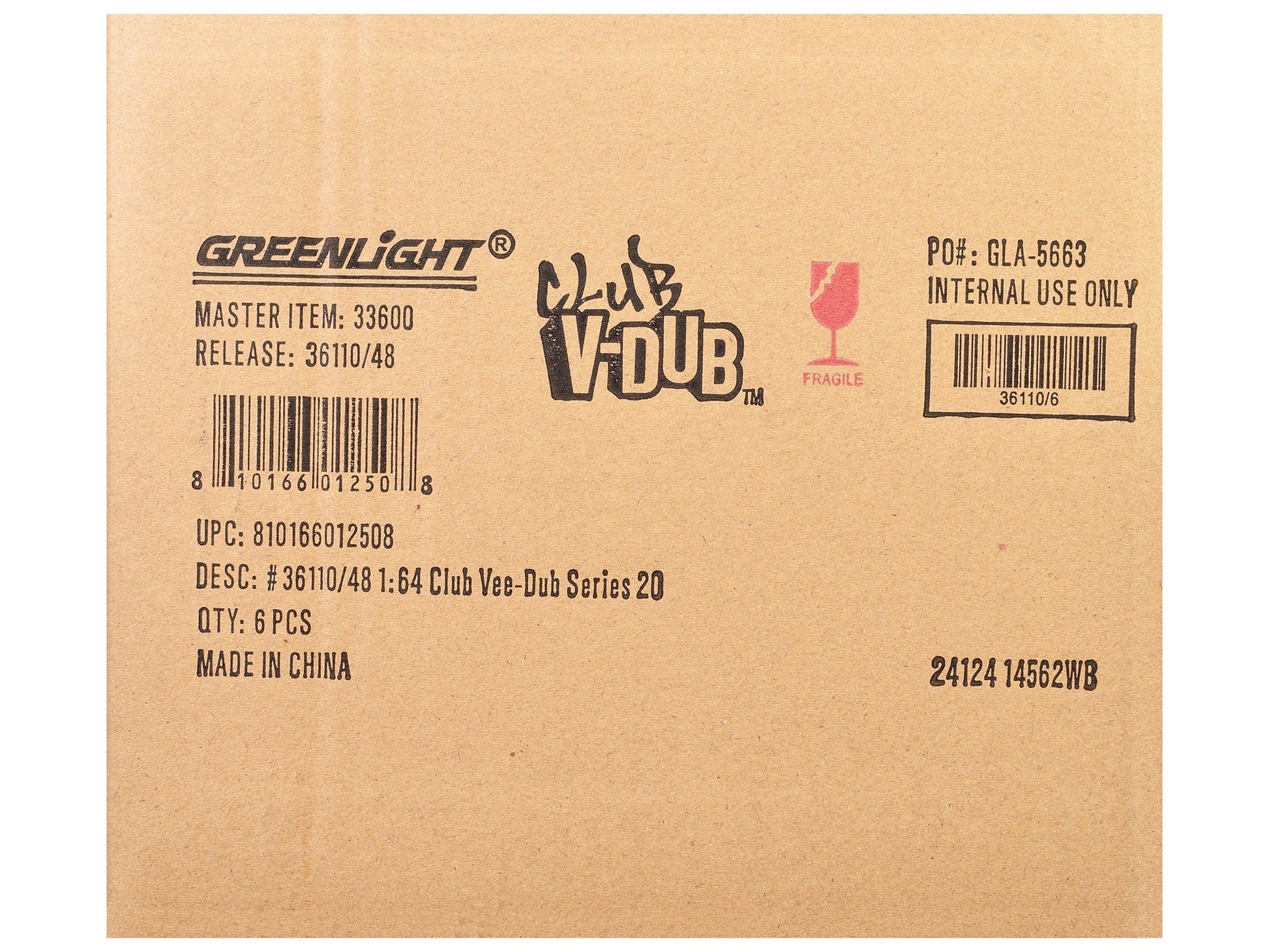 "Club Vee-Dub" Series 20 Set of 6 pieces 1/64 Diecast Model Cars by Greenlight