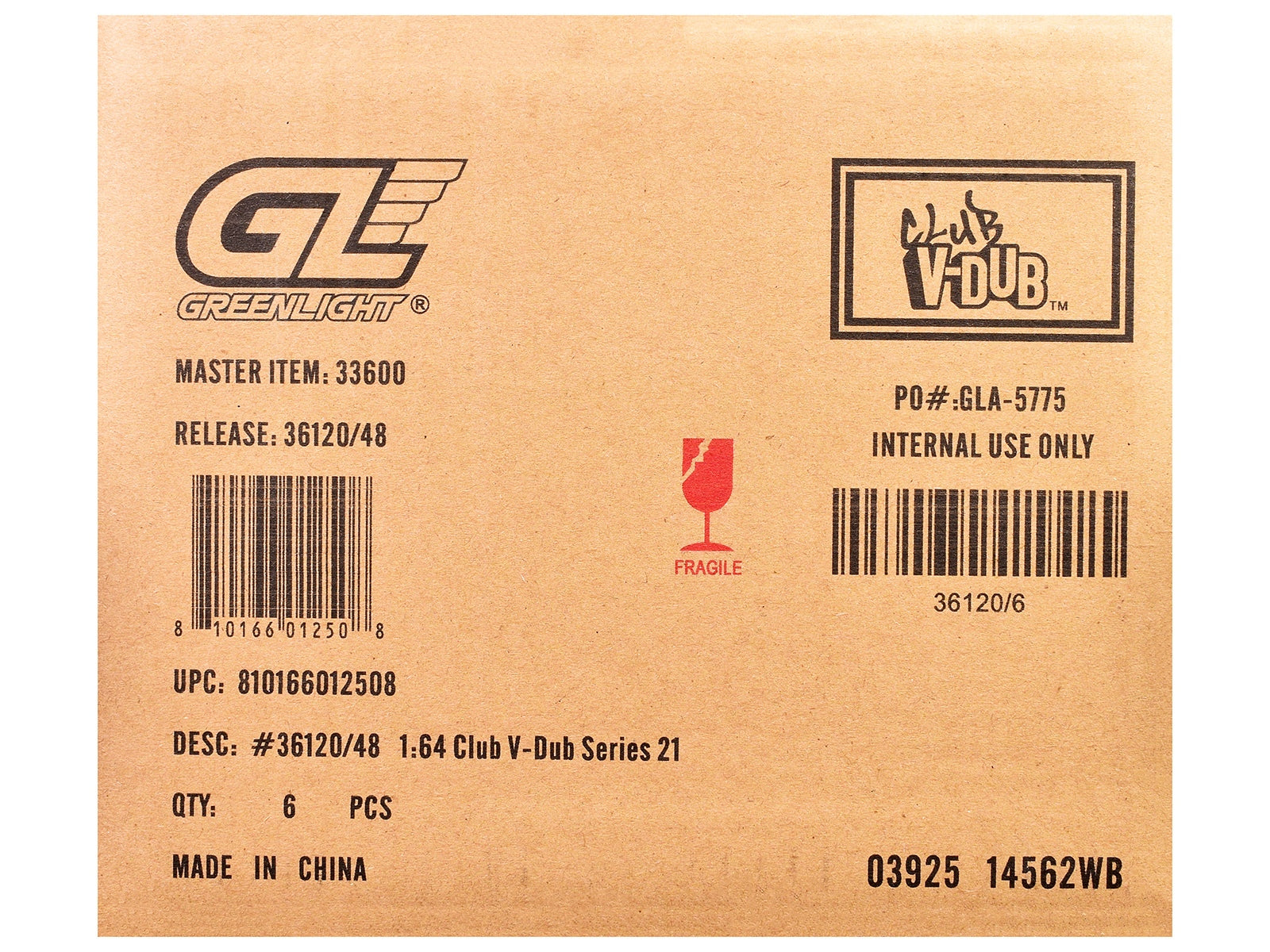 "Club Vee-Dub" Series 21 Set of 6 pieces 1/64 Diecast Model Cars by Greenlight