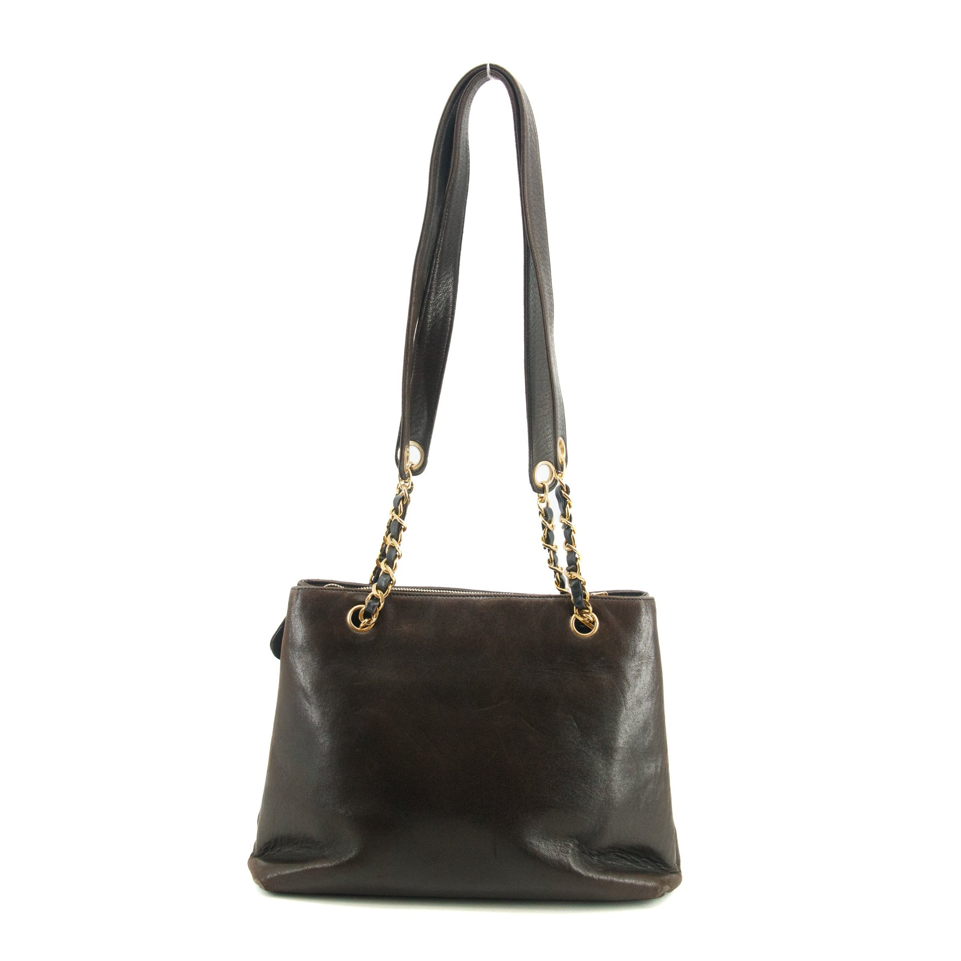 Chanel Lambskin Brown CC Coco Mark Shoulder Bag #3629