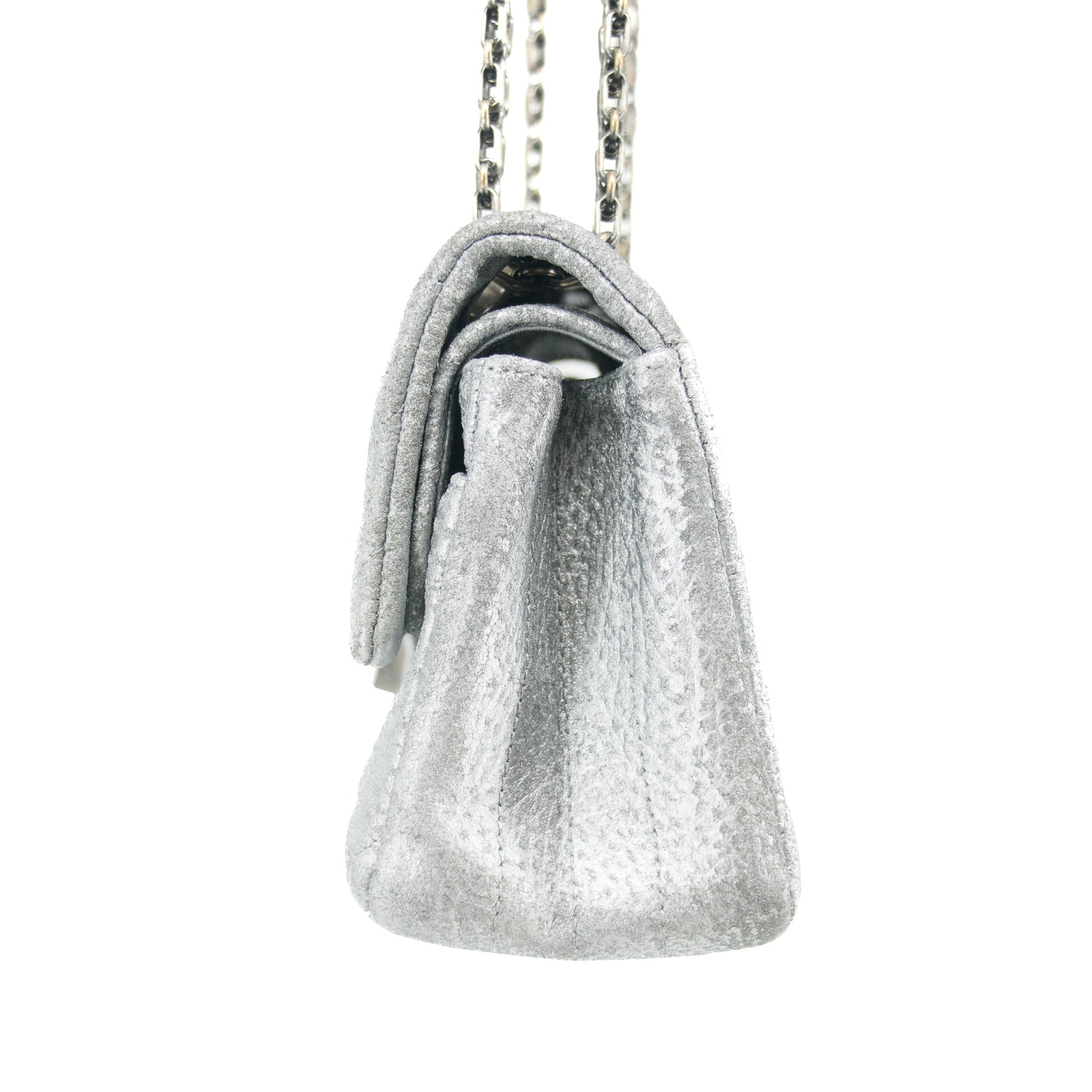 Chanel Metallic Aged Calfskin Double Flap Shoulder Bag #3639