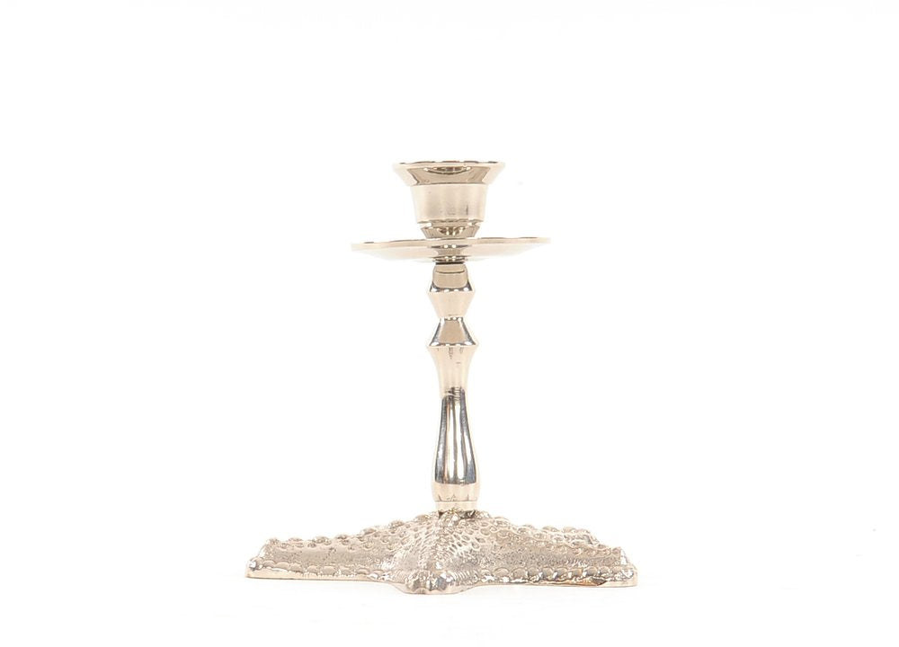 5" Silver Brass Starfish Tabletop Candle Holder