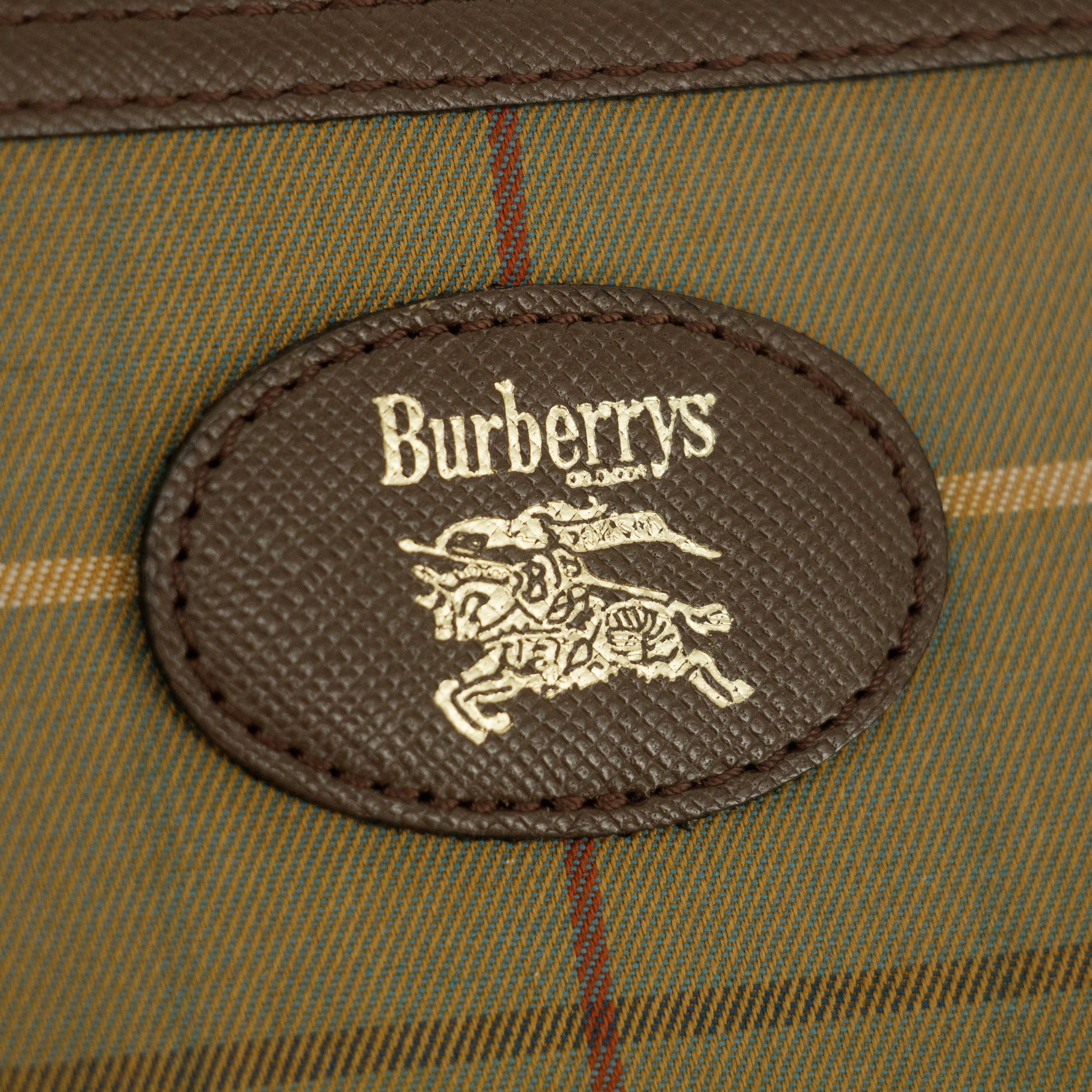 Burberry Nova Check Canvas Clutch Bag Green #3650