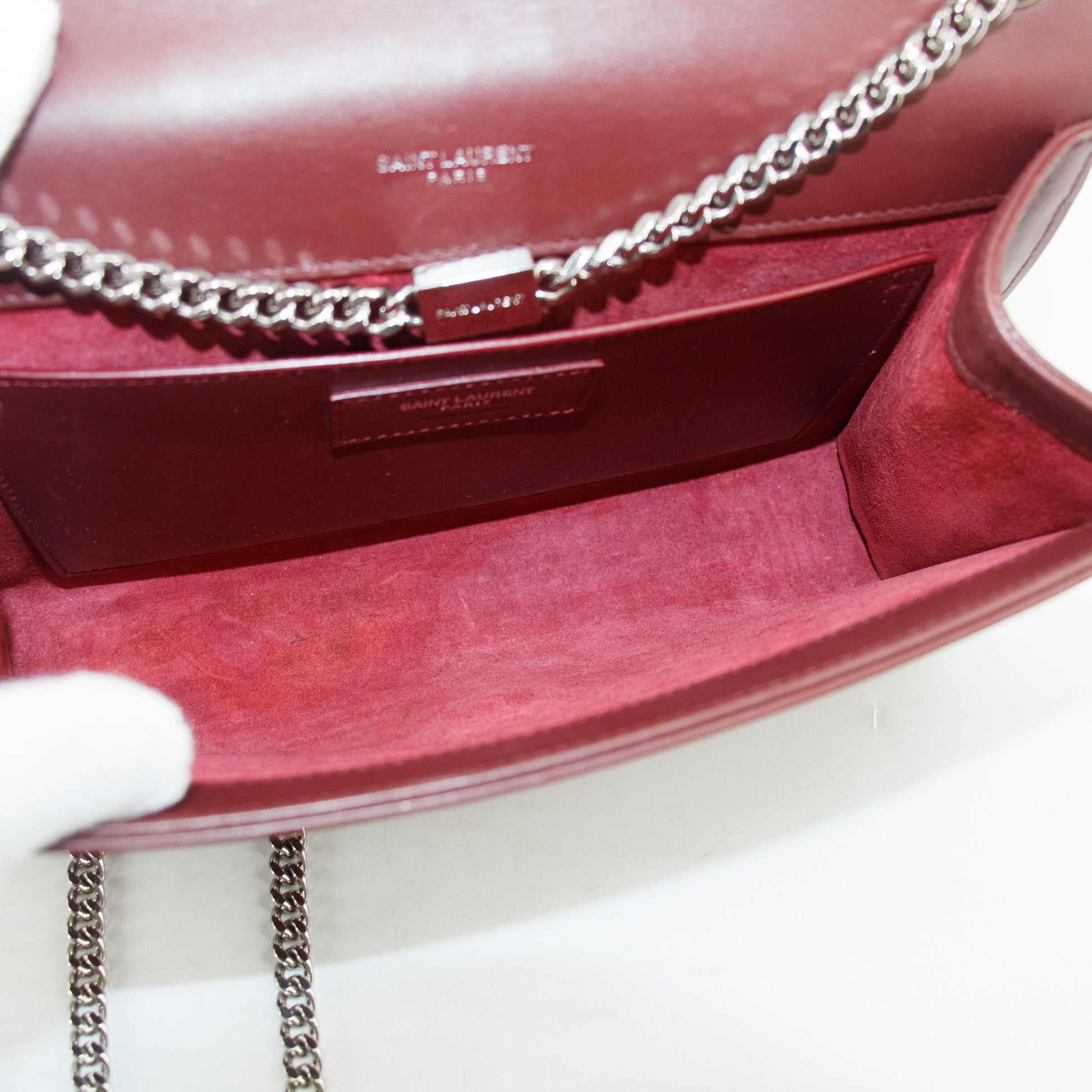 Saint Laurent YSL Kate Red Chain Shoulder Bag #3658