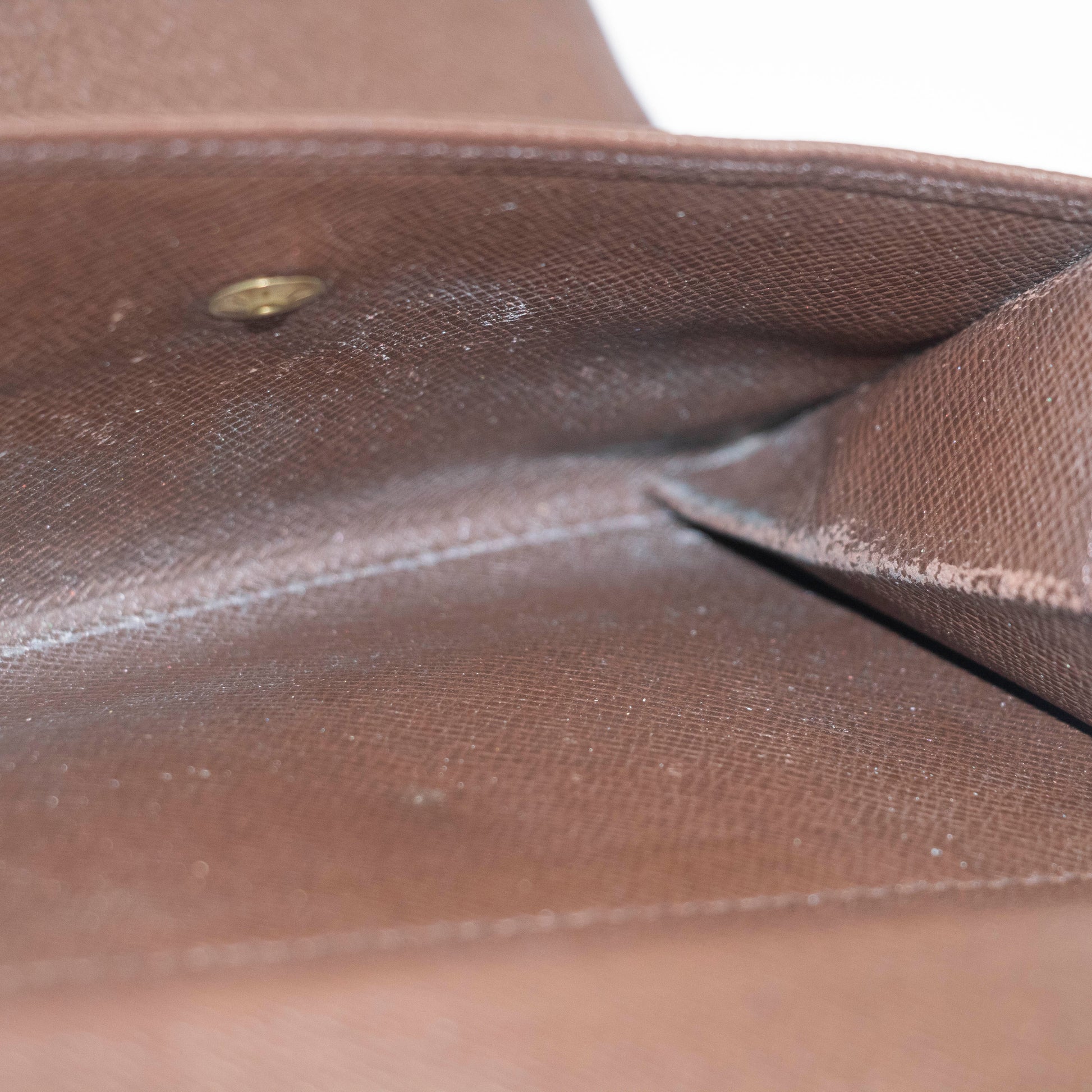 Louis Vuitton Damier Ebene Brown Trifold Wallet #3695