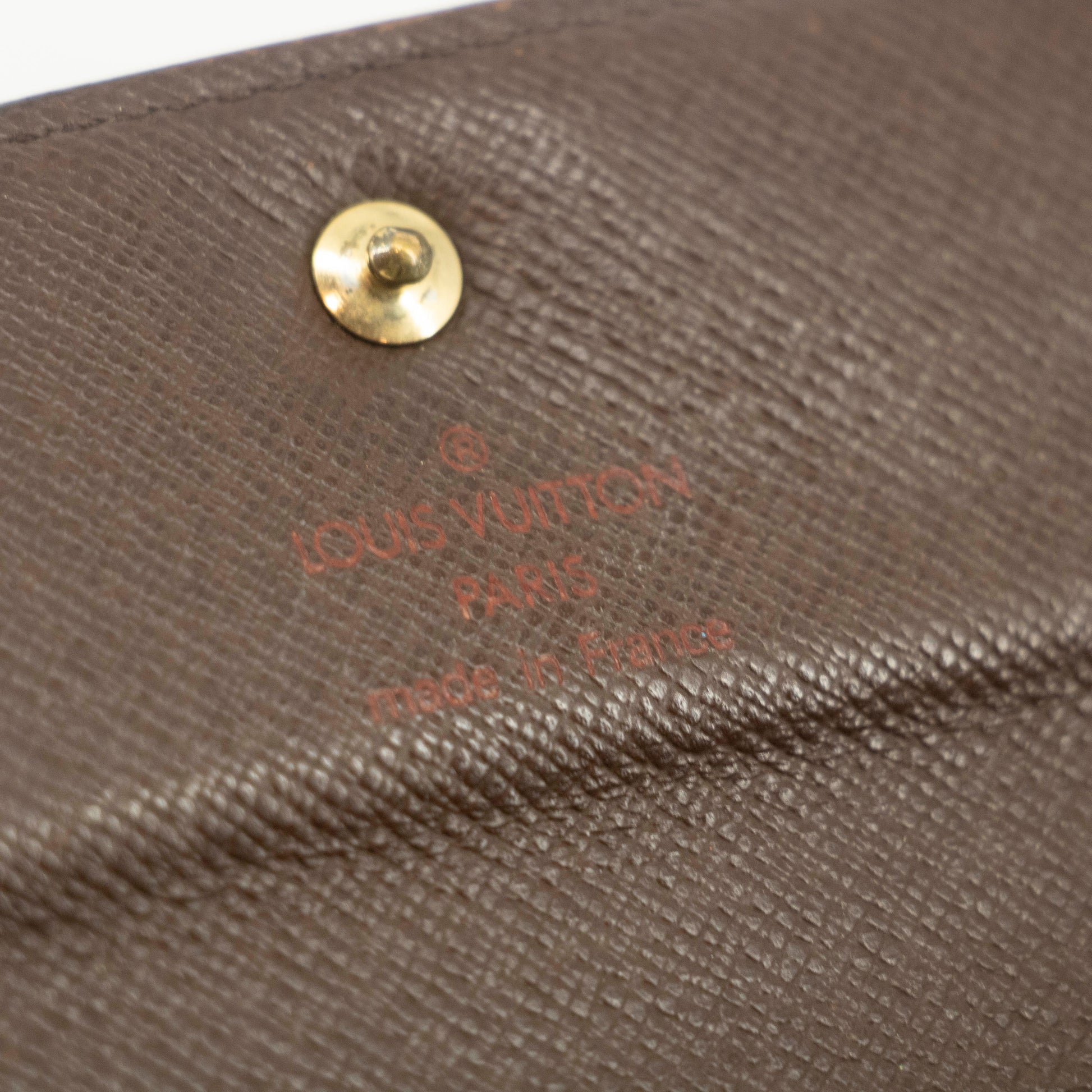 Louis Vuitton Damier Ebene Brown Trifold Wallet #3695