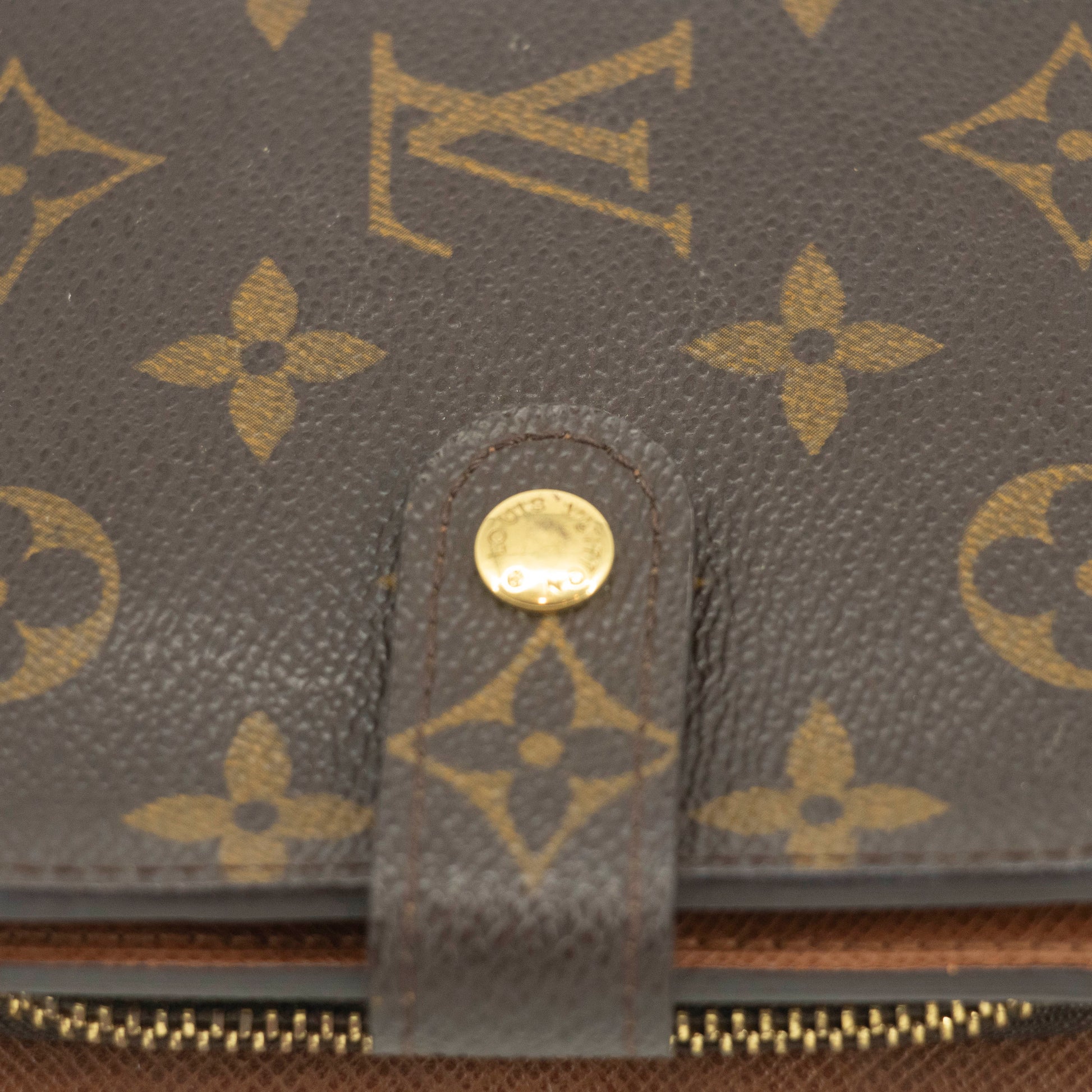 Louis Vuitton Monogram Canvas Brown Compact Wallet #3699