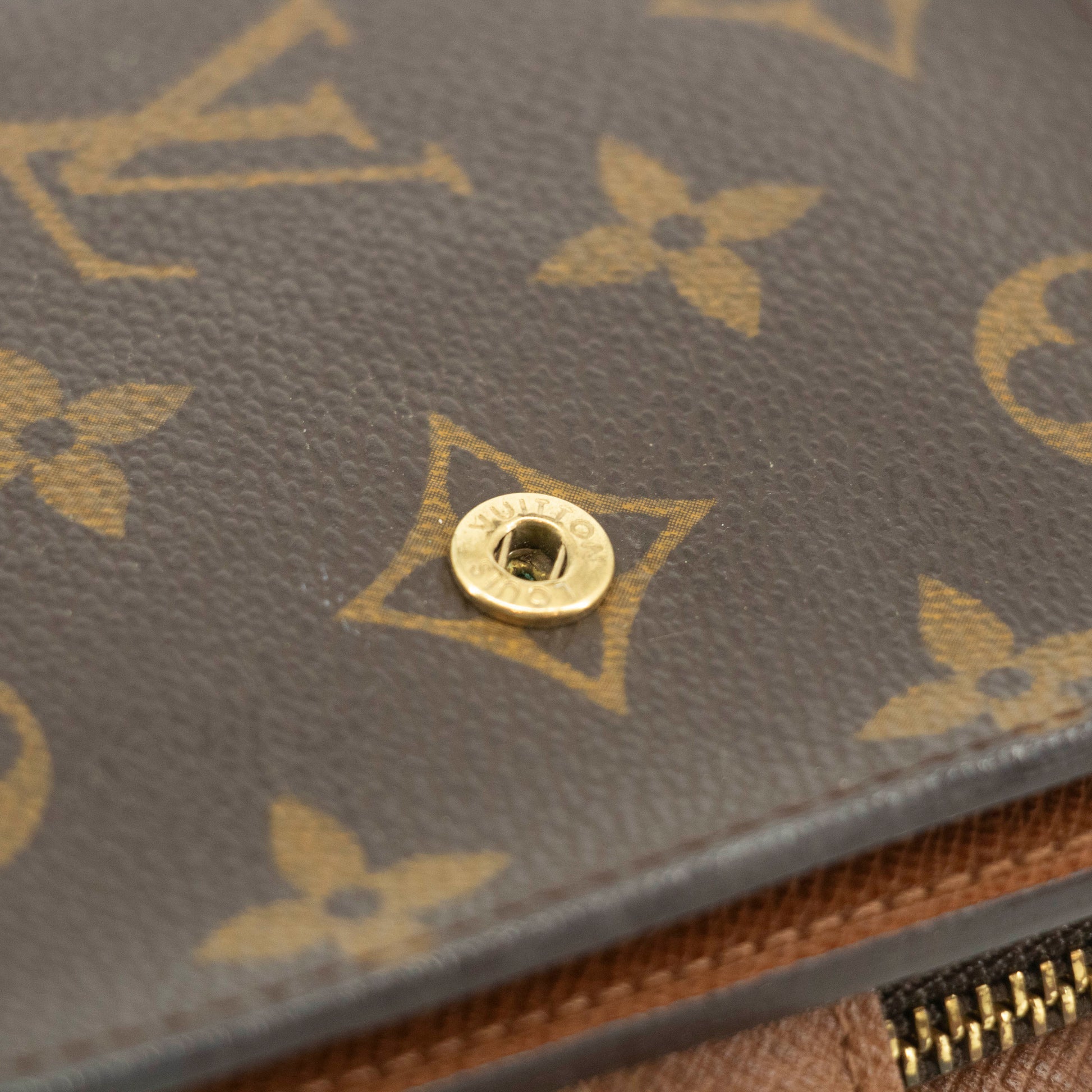 Louis Vuitton Monogram Canvas Brown Compact Wallet #3699