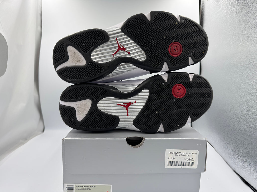 PRE OWNED Jordan 14 Retro Black Toe (2024)