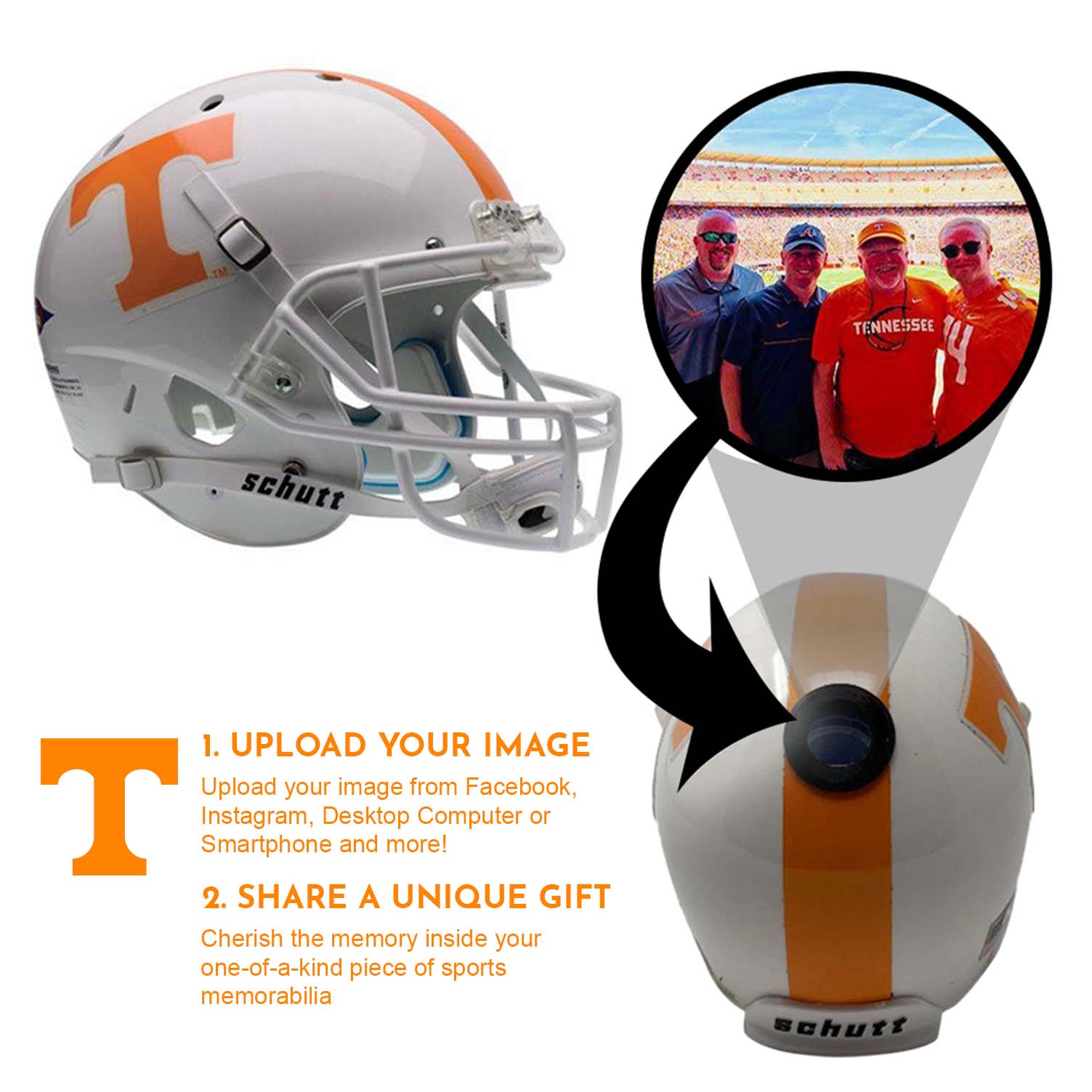 Tennessee Volunteers College Football Collectible Mini Helmet - Picture Inside - FANZ Collectibles