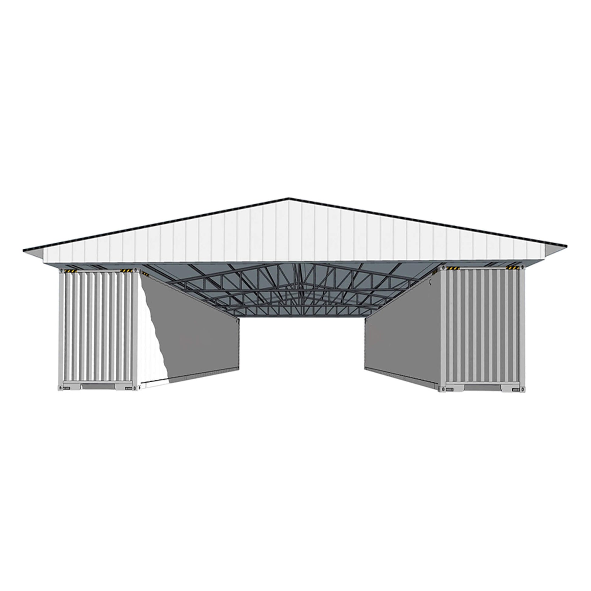 [36X40FT] Alora Heavy-Duty Weather-Resistant Galvanized Steel Container Roof Kit [No Containers] (SAK37491)