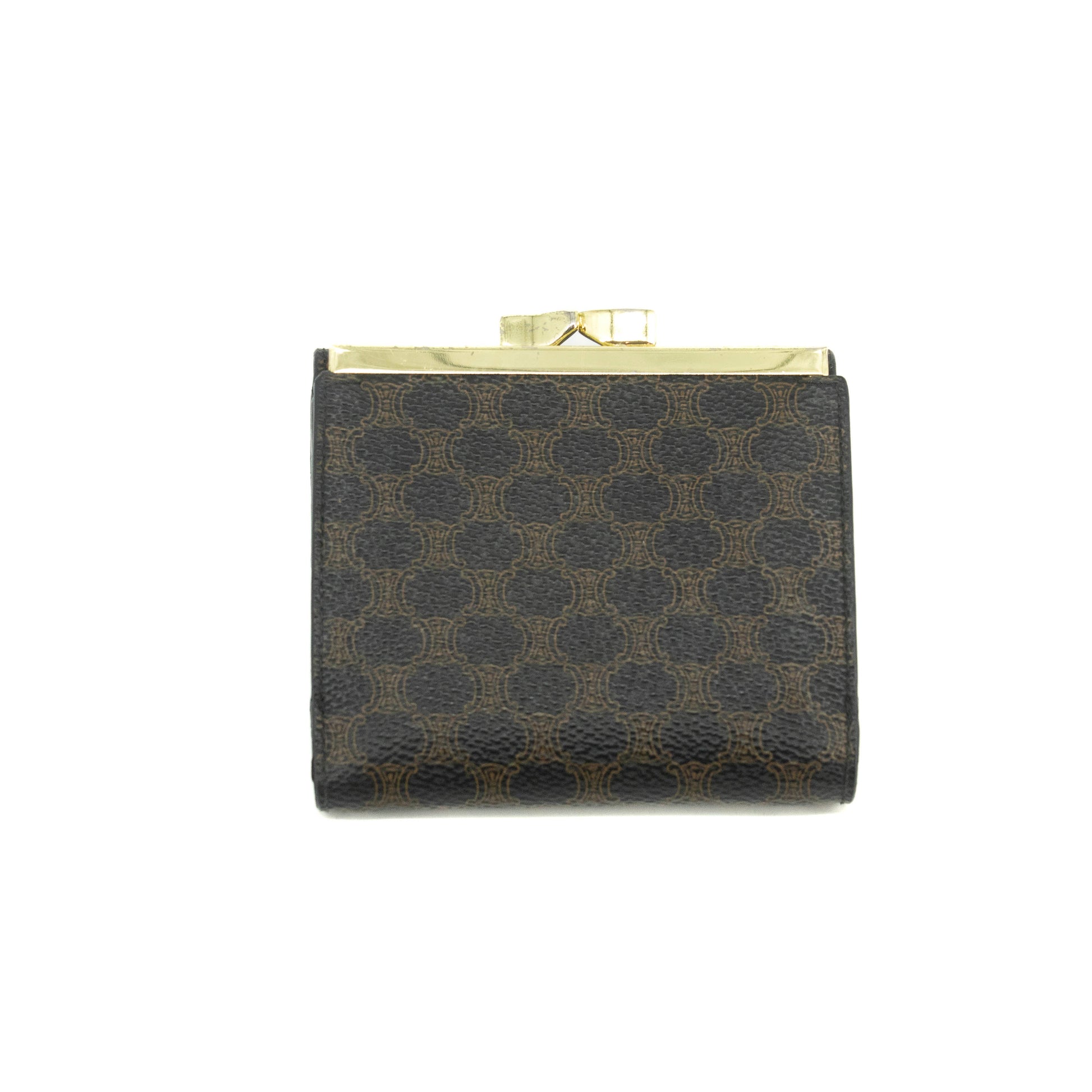 Celine Macadam Black PVC Compact Wallet #3704