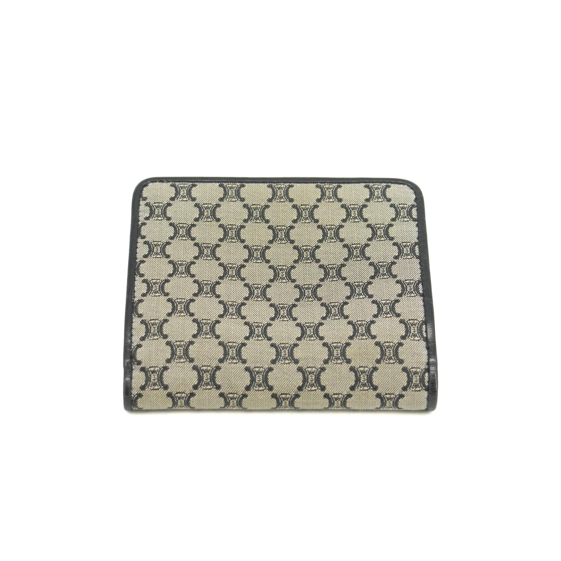 Celine Macadam Grey Canvas Compact Wallet #3705