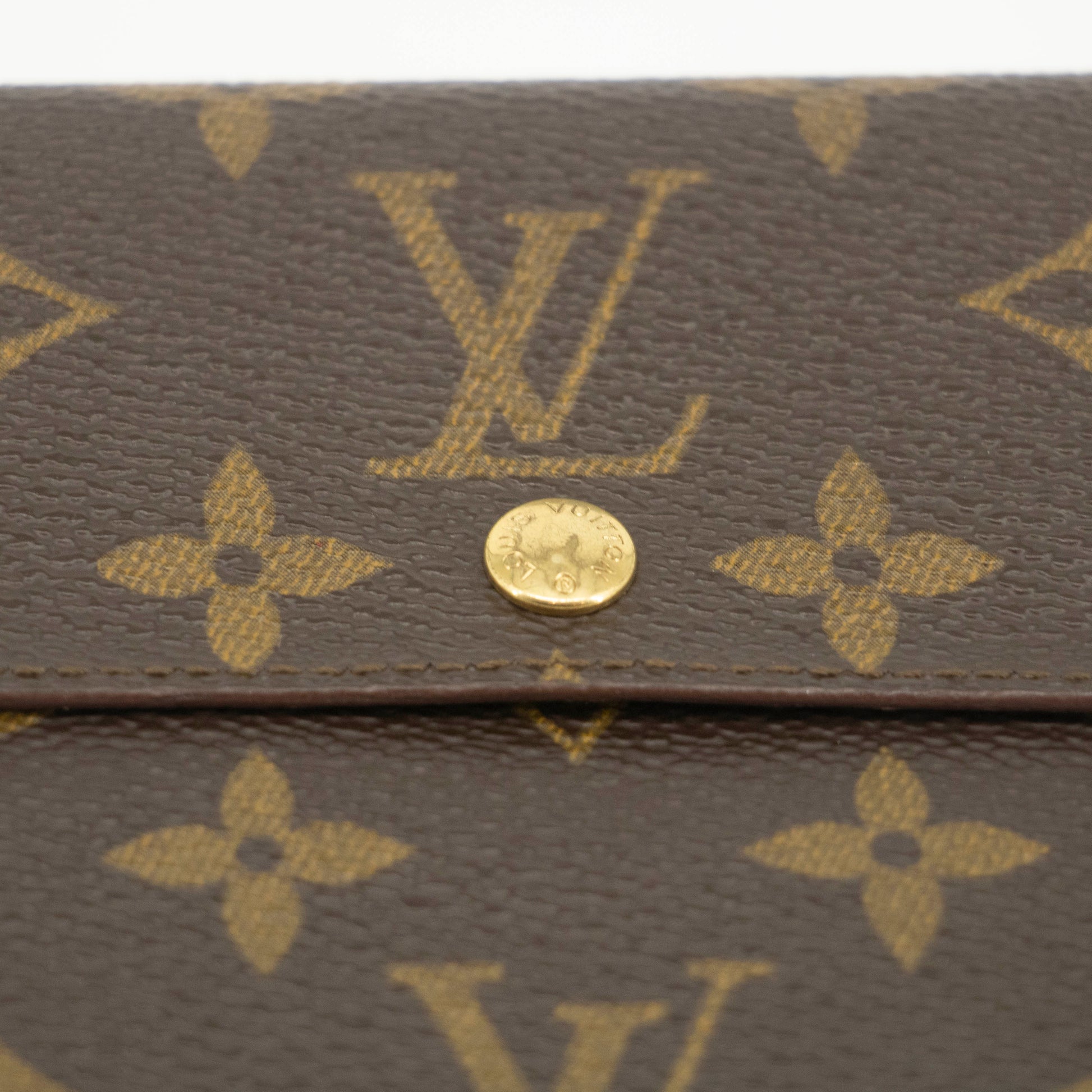 Louis Vuitton Monogram Canvas Brown Trifold Wallet #3709