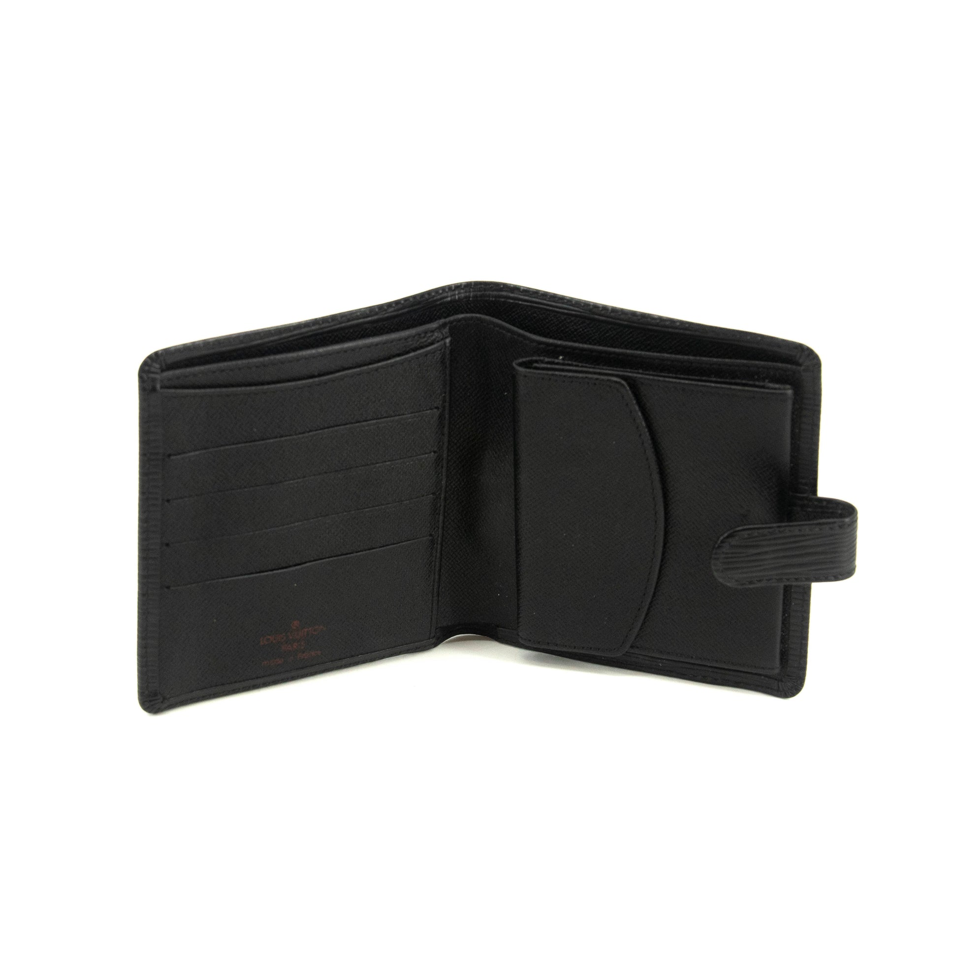Louis Vuitton Black Epi Leather Bifold Wallet #3712