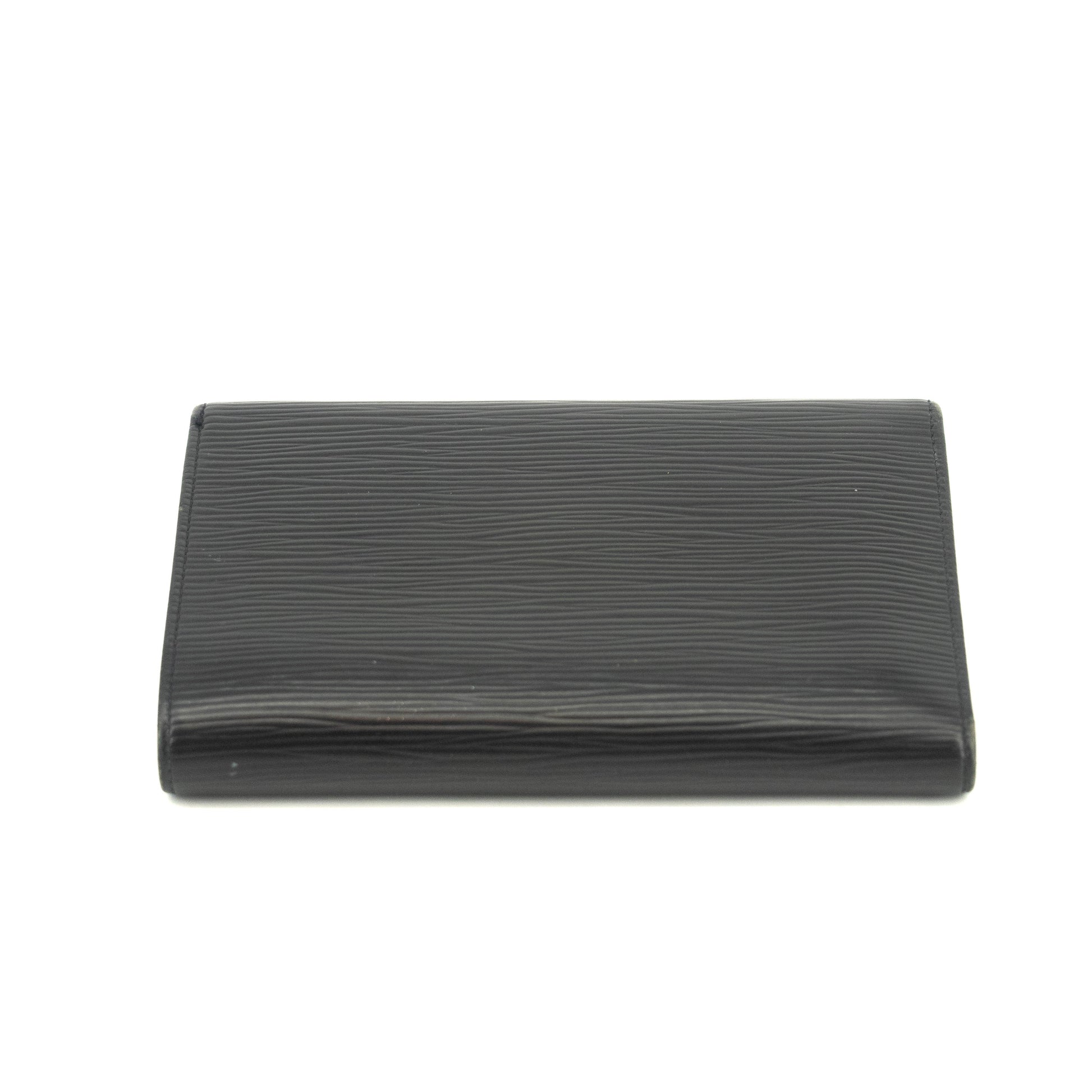Louis Vuitton Black Epi Leather Ludlow Trifold Wallet #3716