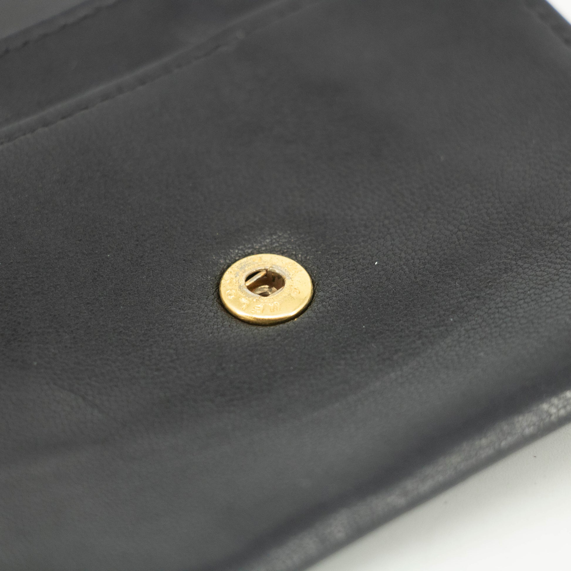 Chanel Lambskin Black Compact Case #3721