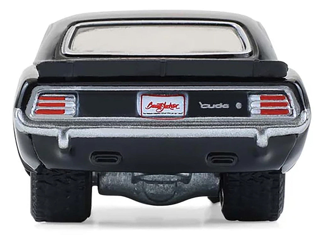 1970 Plymouth 'Cuda AAR Black with Gray Stripes "Barrett-Jackson" Series 16 1/64 Diecast Model Car by Greenlight