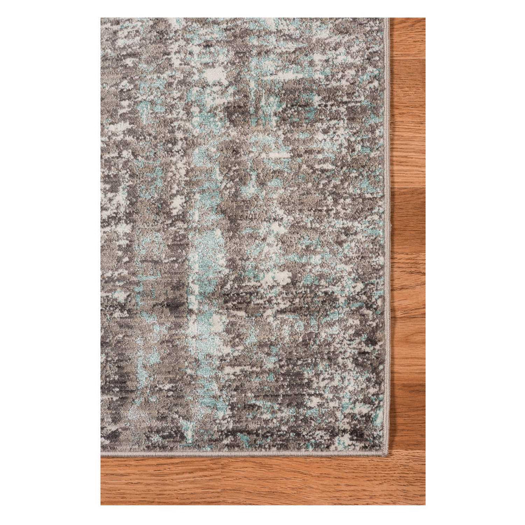 3.93" X5.57" X 0.38" Gray  Polyester Area Rug