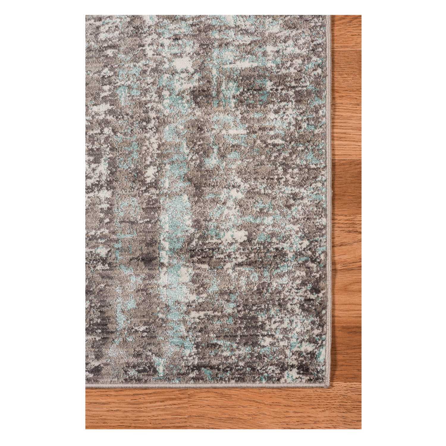 3.93" X5.57" X 0.38" Gray  Polyester Area Rug