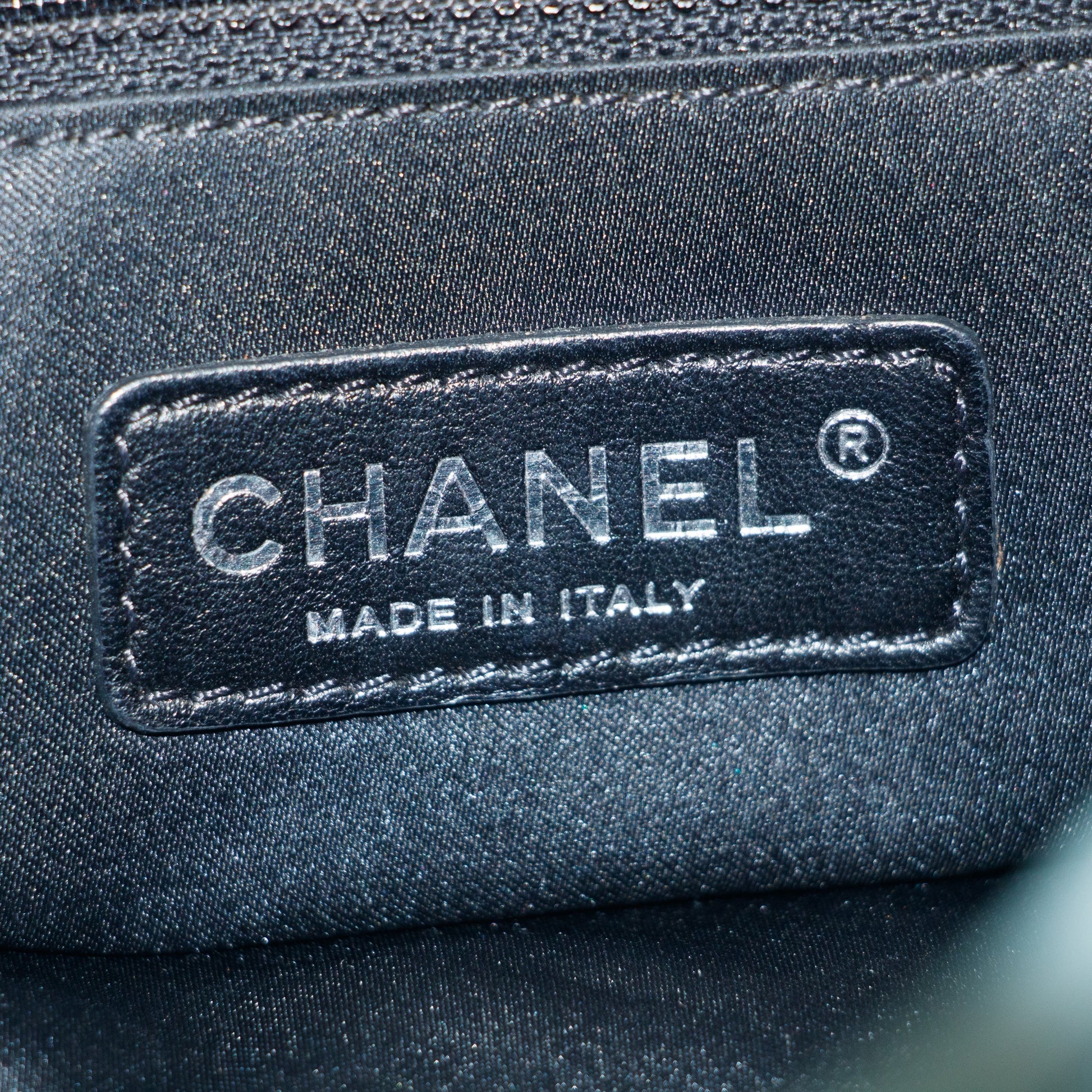 Chanel Blue Lambskin Quilted Gunmetal Chain Shoulder Bag #3741