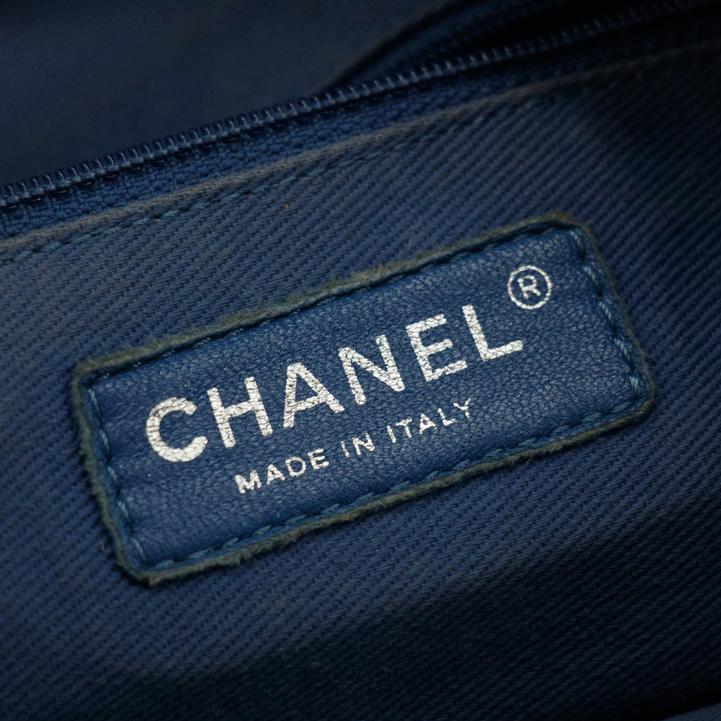 Chanel Blue Calfskin Perforated Up In the Air Shoulder Bag 17 Series #3757