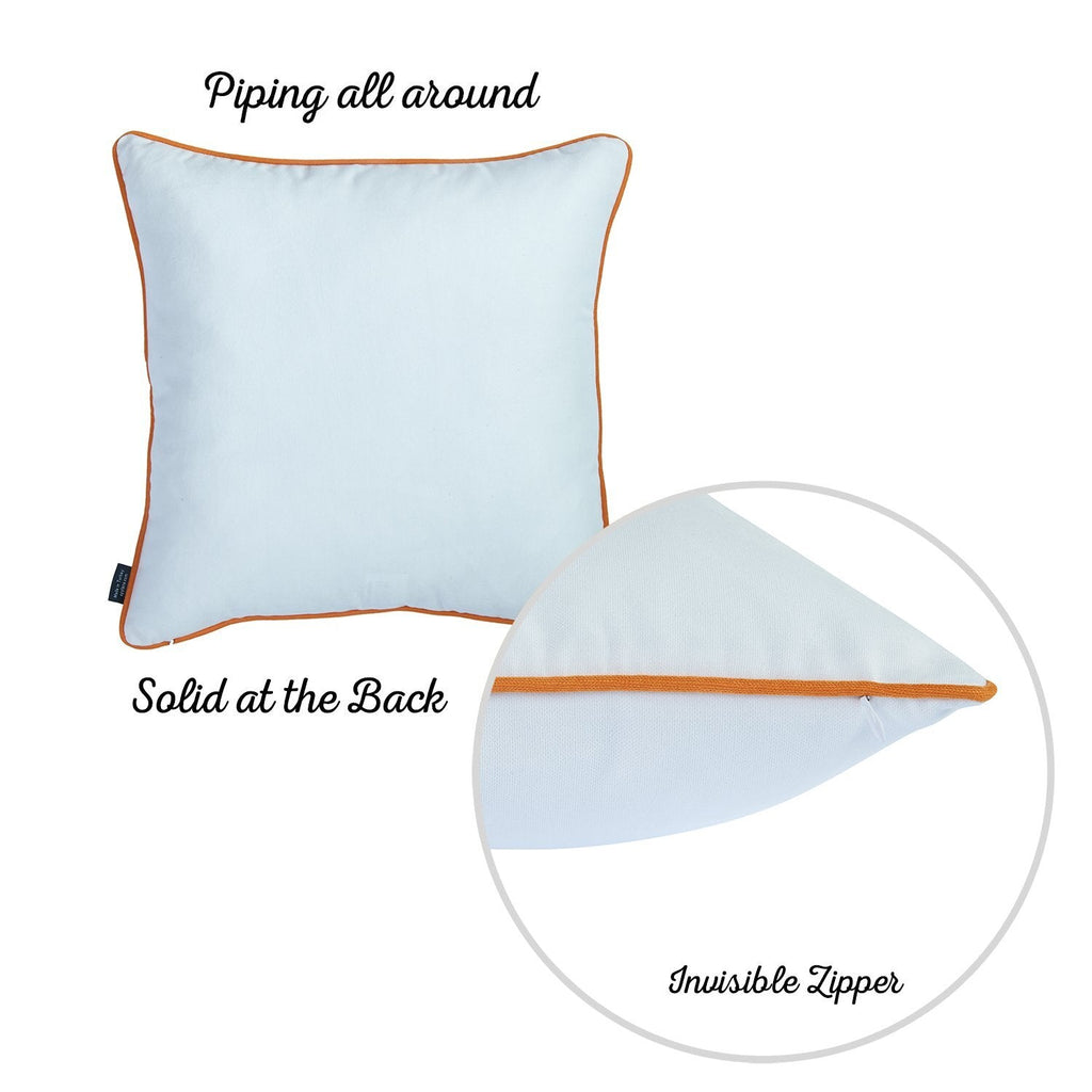 Set Of 2 18" Fall Thanksgiving Pumpkin Throw Pillow Cover
