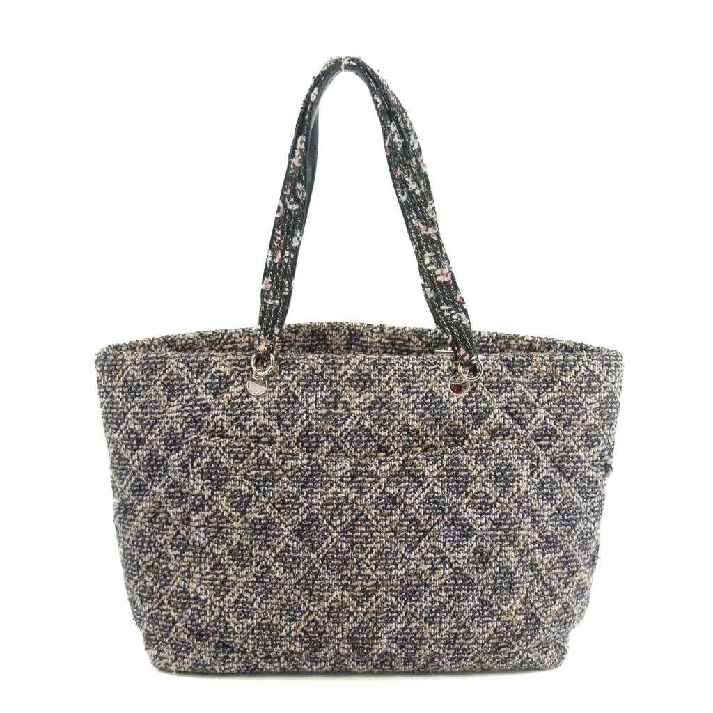 Chanel Cambon Line Tweed Quilted Black Linge CC Shoulder Bag #3769