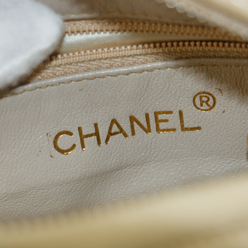 Chanel Matelasse Quilted Lambskin Beige Tassel Camera Shoulder Bag #3770