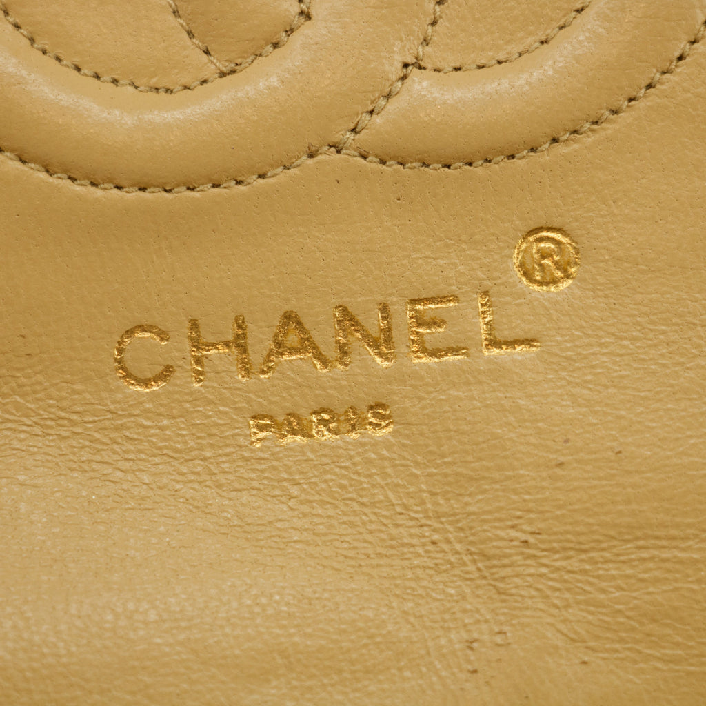 Chanel Lambskin Beige Quilted Chain Shoulder Bag #3772