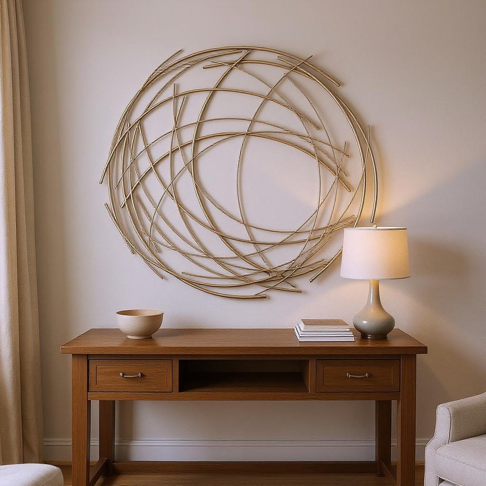 26" X 26" Silver Metal Circle