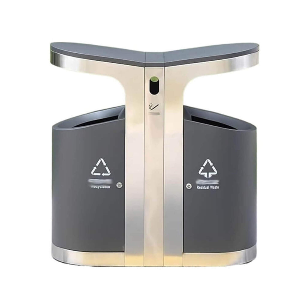 38" Large Commercial Outdoor Stainless Steel Trash Waste Garbage Bin (SAK82713)
