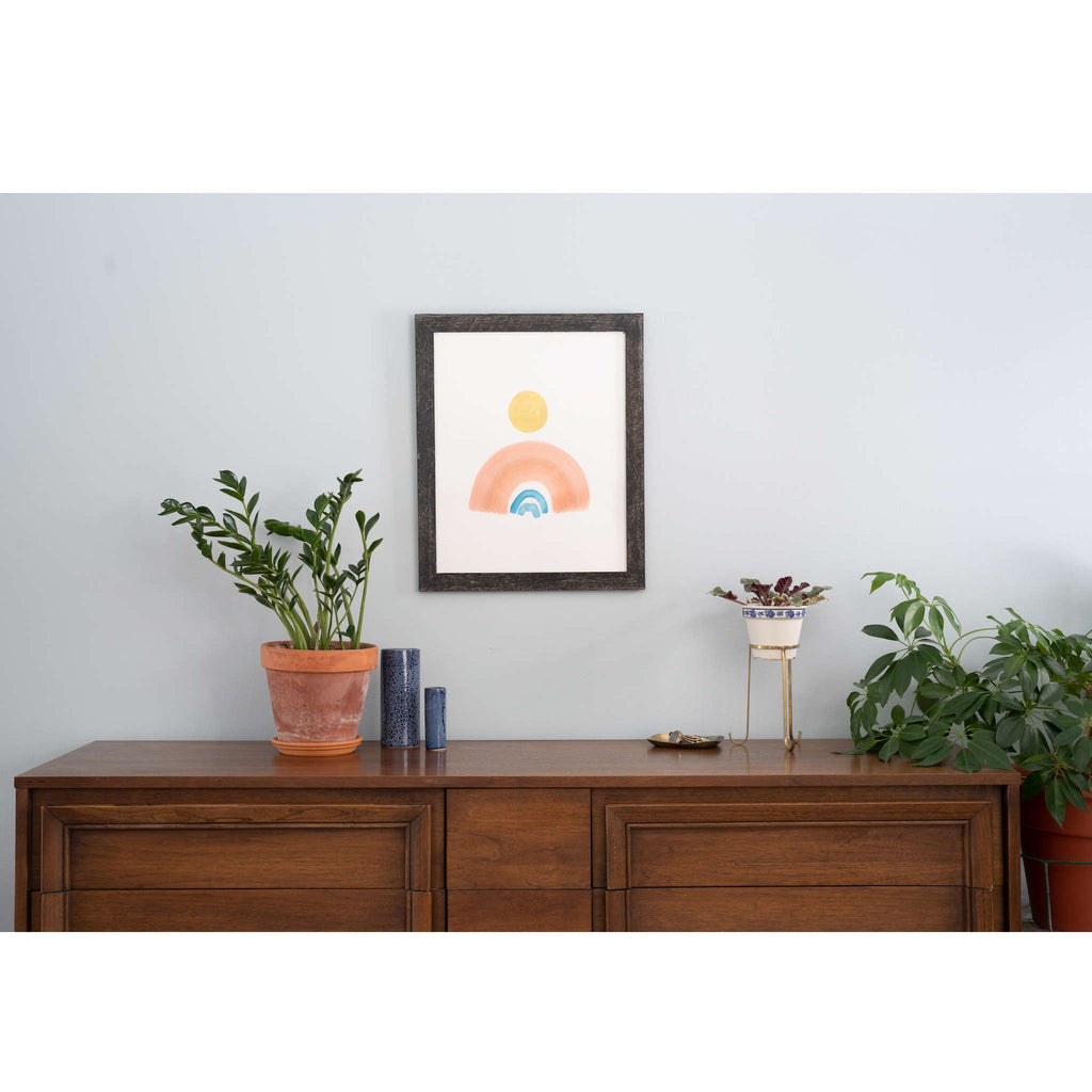 16" x 20" Black Solid Wood Hanging Picture Frame