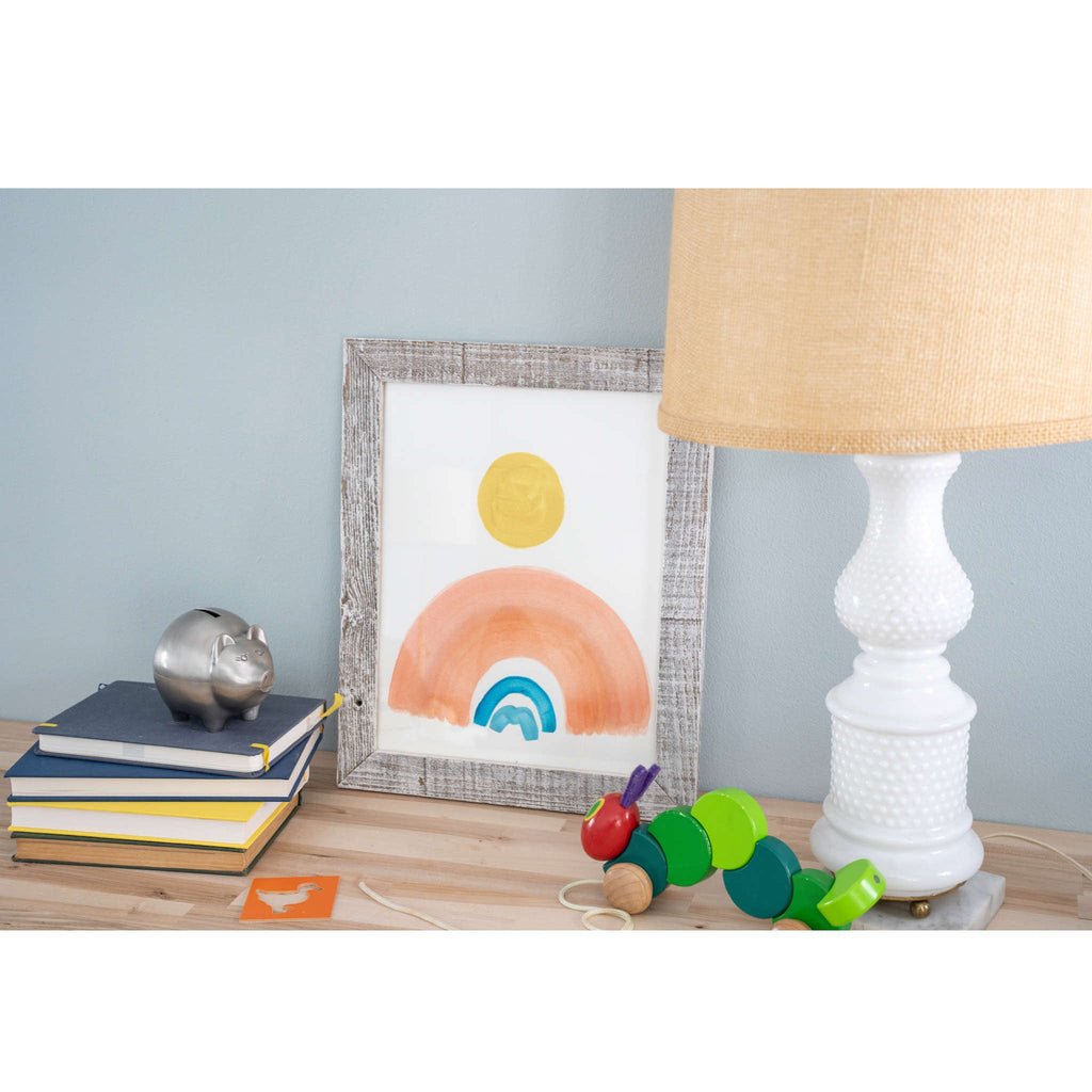 13" x 19" White Solid Wood Hanging Picture Frame