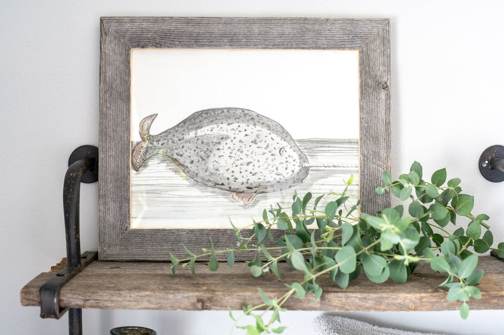 11" x 17" Gray Solid Wood Hanging Picture Frame