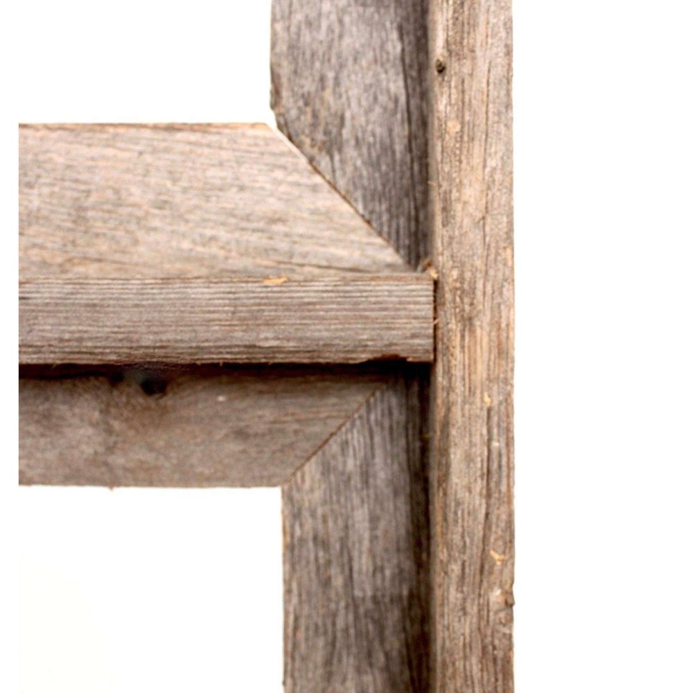 5" x 7" Gray Solid Wood Hanging Picture Frame with Mat