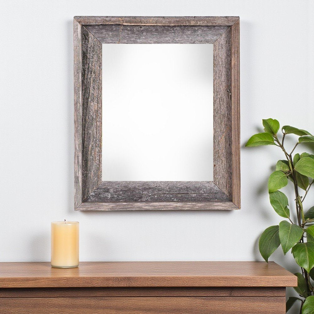 11" x 17" Gray Solid Wood Hanging Picture Frame