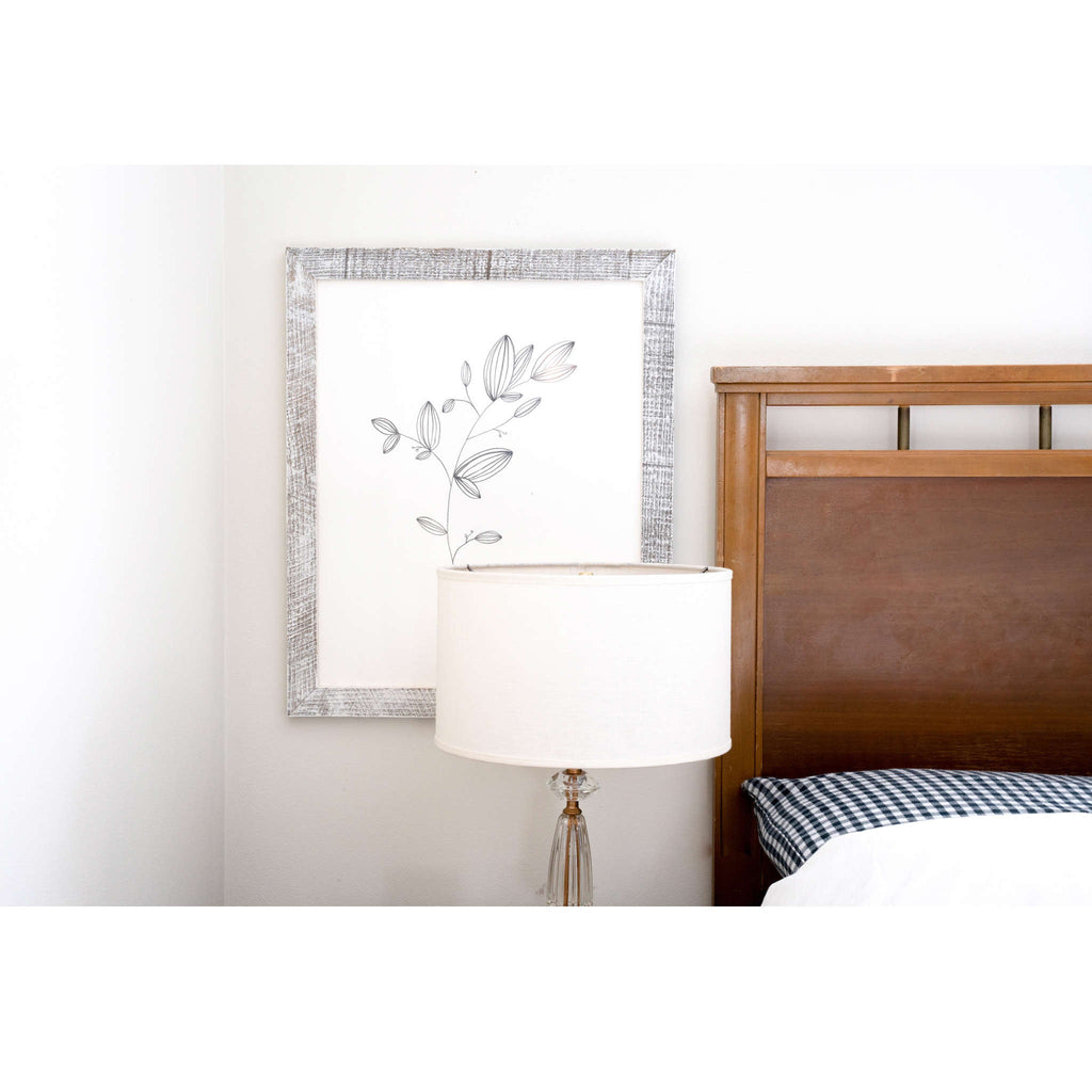 11" x 14" White Solid Wood Hanging Picture Frame