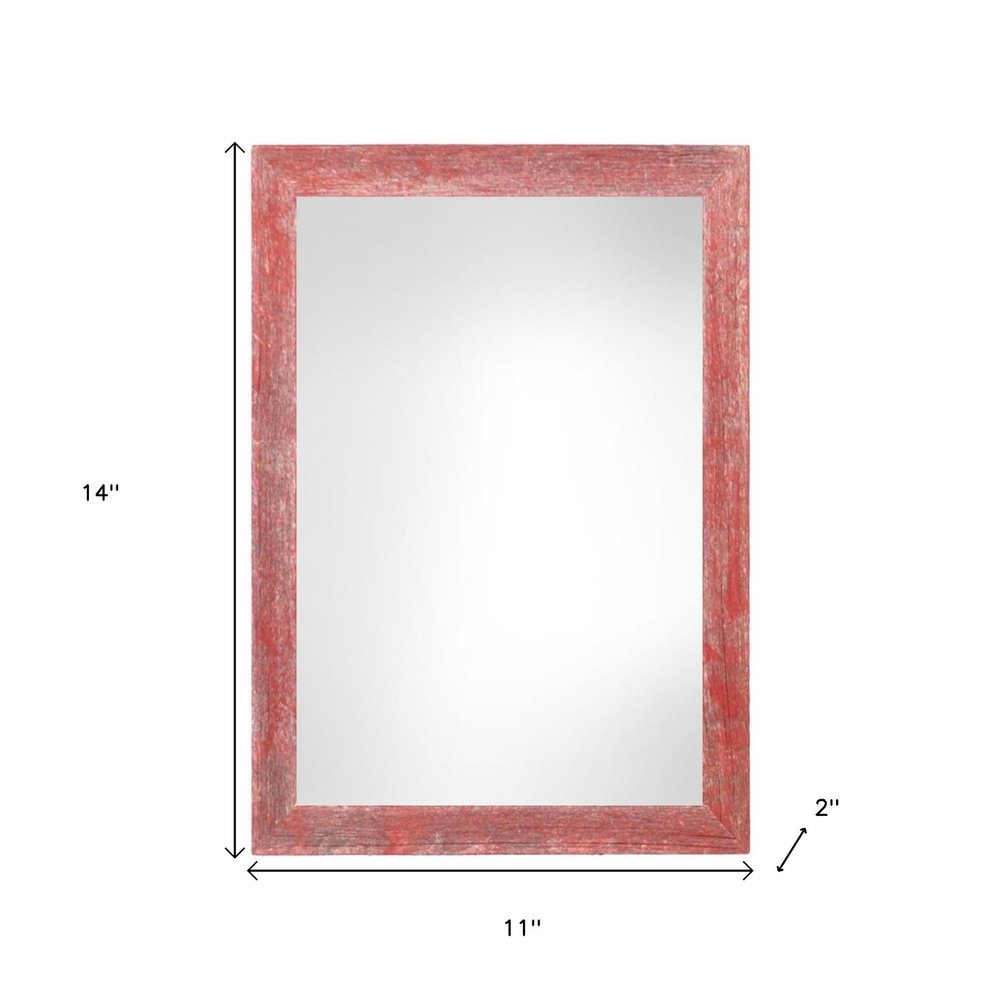 11" x 14" Red Solid Wood Hanging Picture Frame