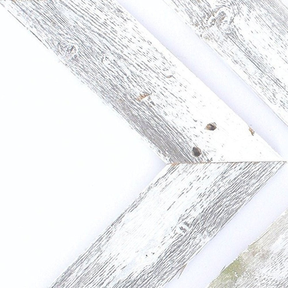 Set of Three White Wood Novelty Hanging Dimensional Sculpture