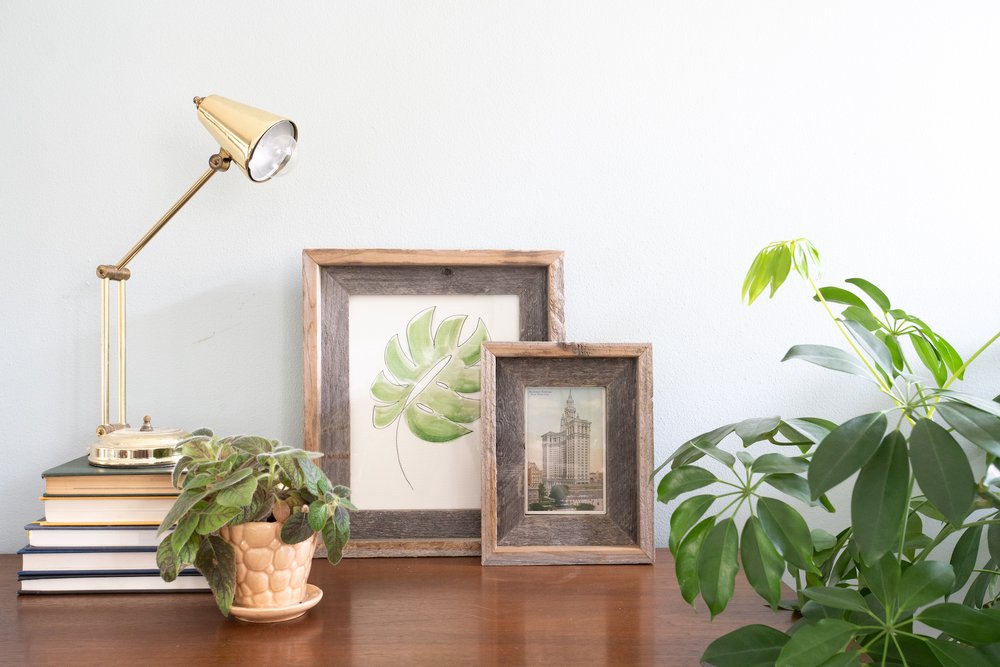 24" x 30" Gray Solid Wood Hanging Picture Frame