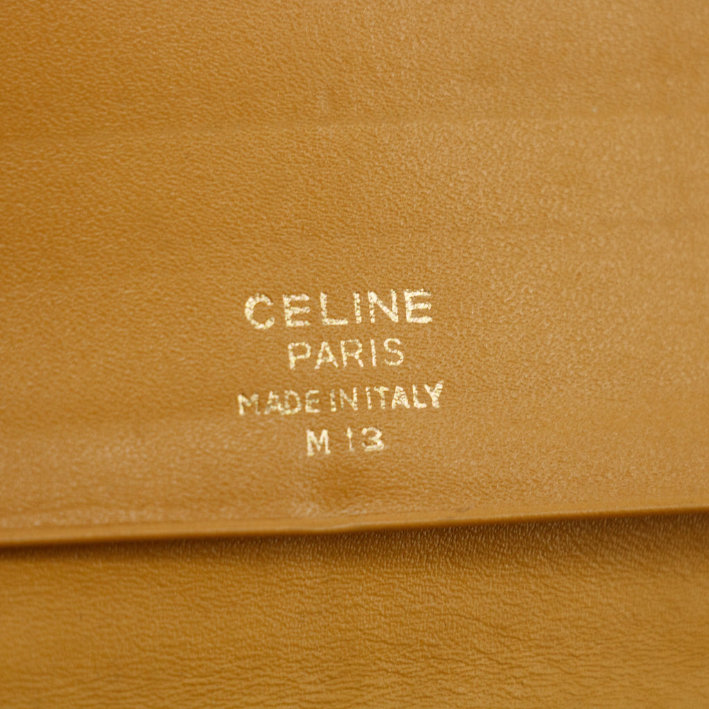 Celine Vintage Macadam PVC Brown Long Wallet #3810