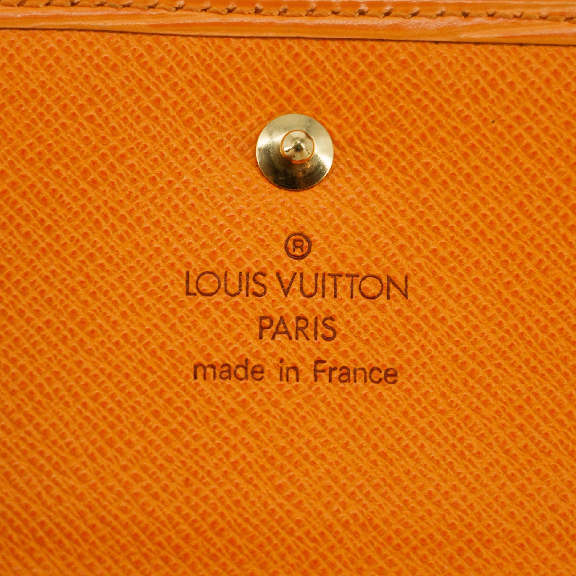 Louis Vuitton Orange Epi Leather Elise Wallet #3825