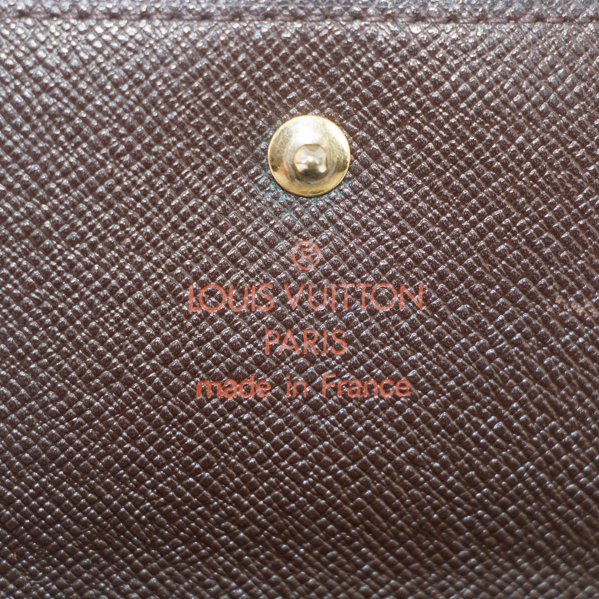Louis Vuitton Damier Ebene Elise Compact Wallet #3832