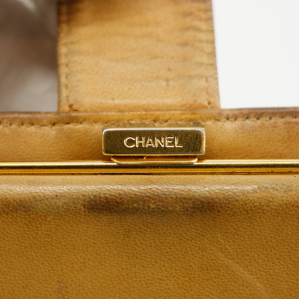 Chanel Caviar Skin Beige Long Bifold Wallet #3837