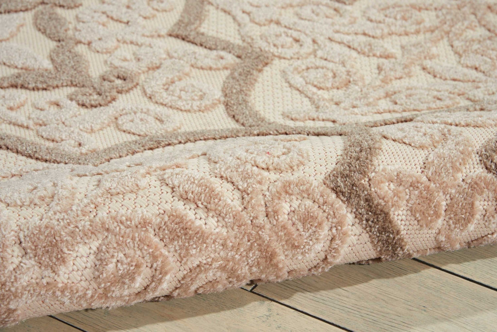8' x 11' Cream and Beige Trellis Indoor Outdoor Area Rug