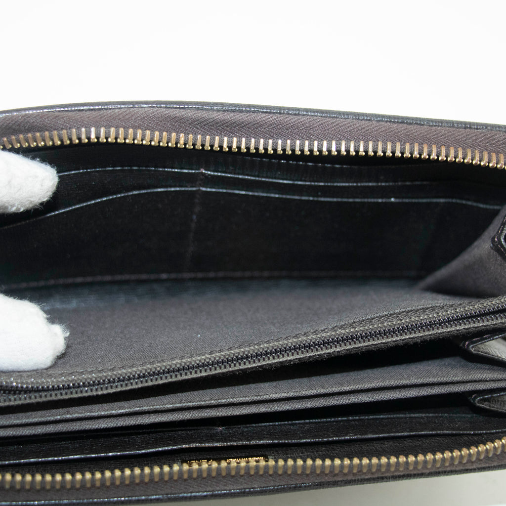 Fendi Brown Zucca Zippy Long Wallet #3855