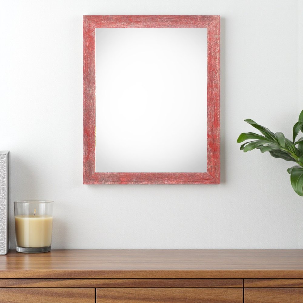 18" x 24" Red Solid Wood Hanging Picture Frame