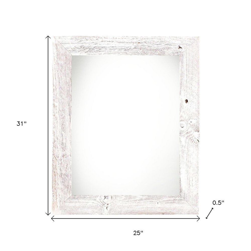 22" x 28" White Solid Wood Hanging Picture Frame